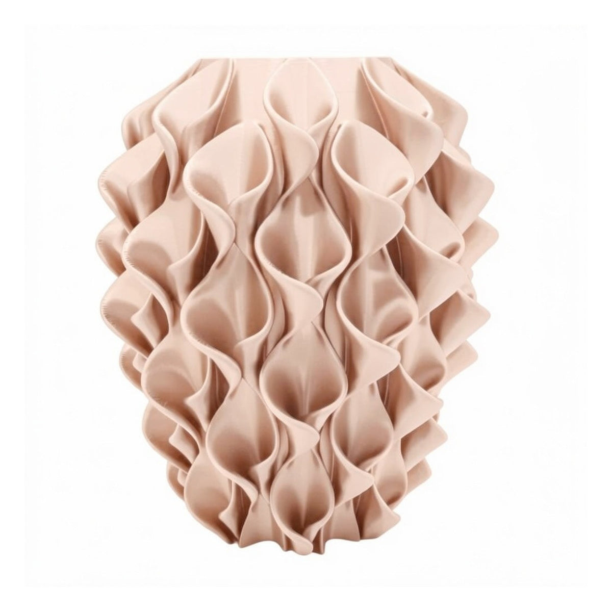 Rivora vaas in Mocha Dune – 3D-geprinte designvaas met golvend reliëf