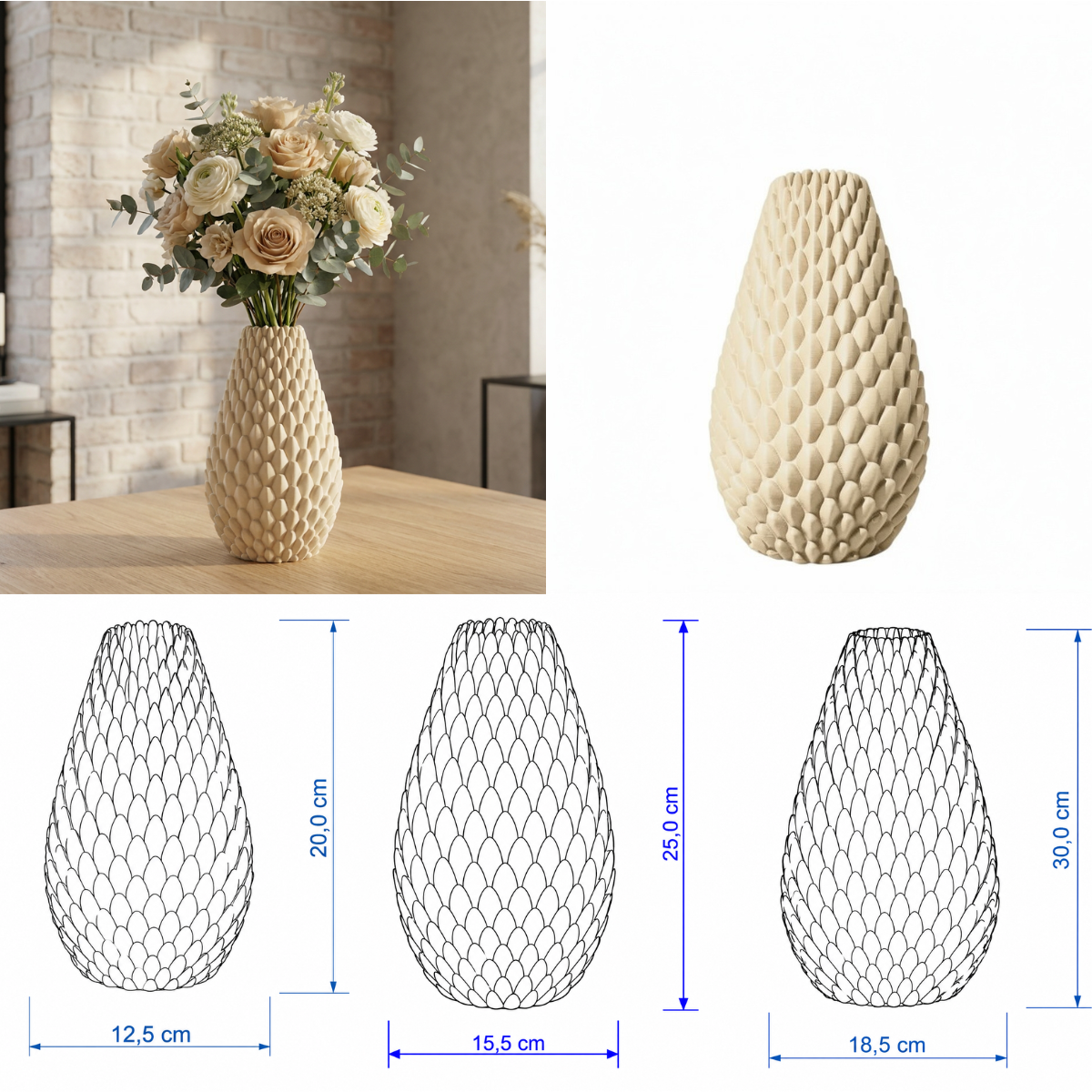 Dragon Egg vaas Collectie 20,25 en 30 cm vanaf