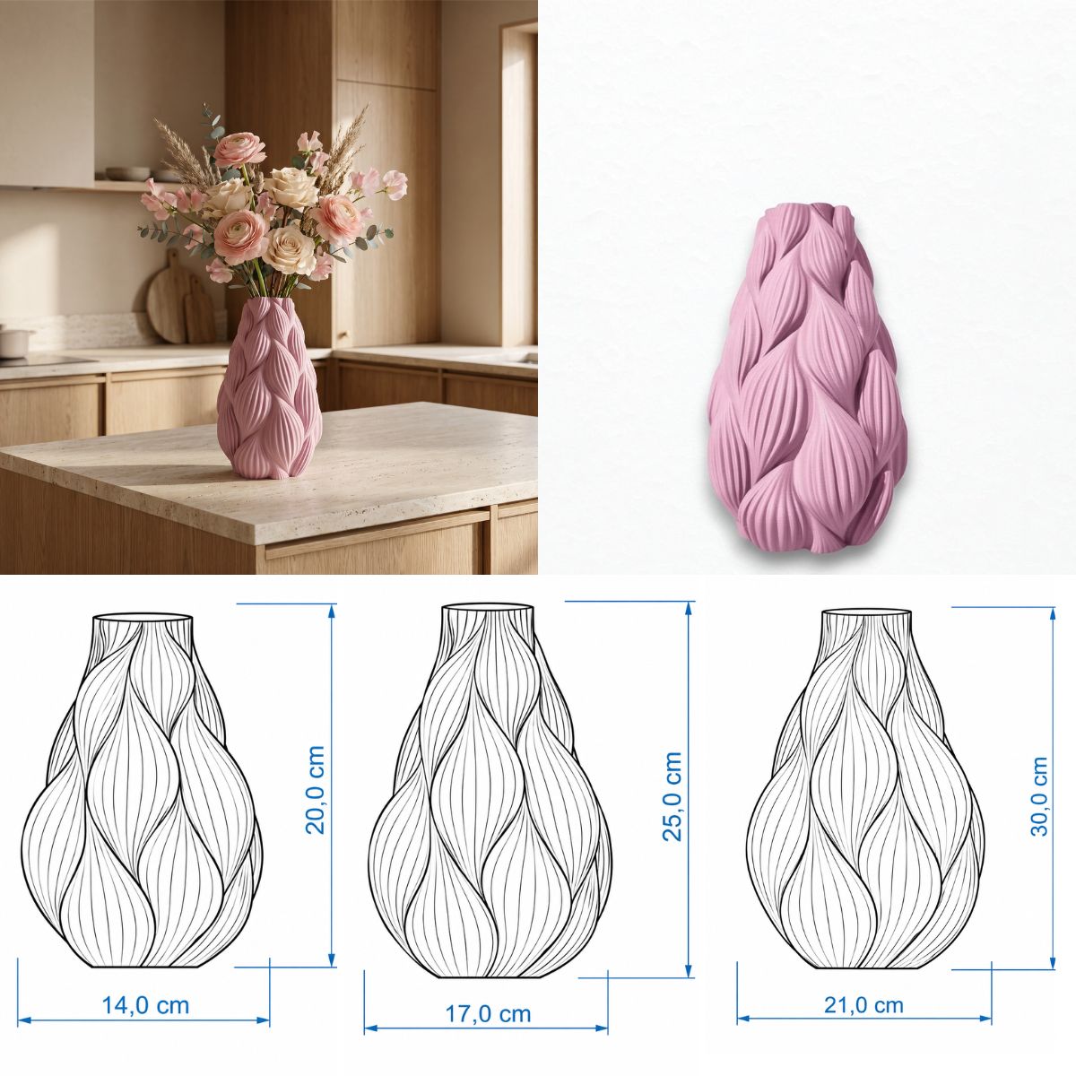 Bubble vaas Collectie   20, 25 en 30 cm vanaf