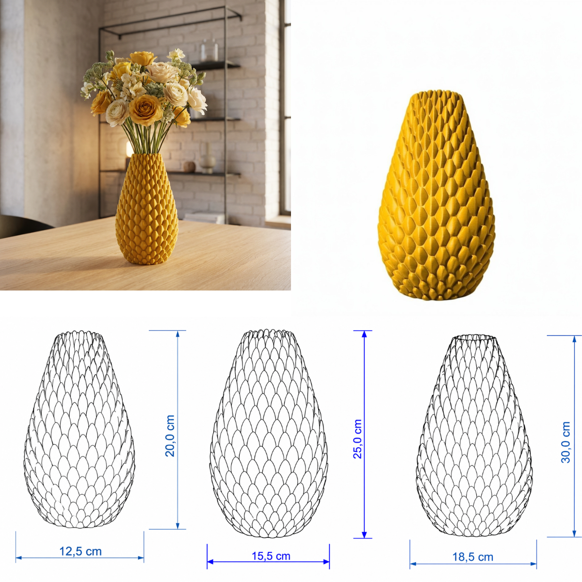 Dragon Egg vaas Collectie 20,25 en 30 cm vanaf