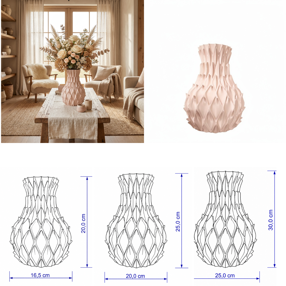 Predathorn vaas Collectie 20 ,25 en 30 cm vanaf