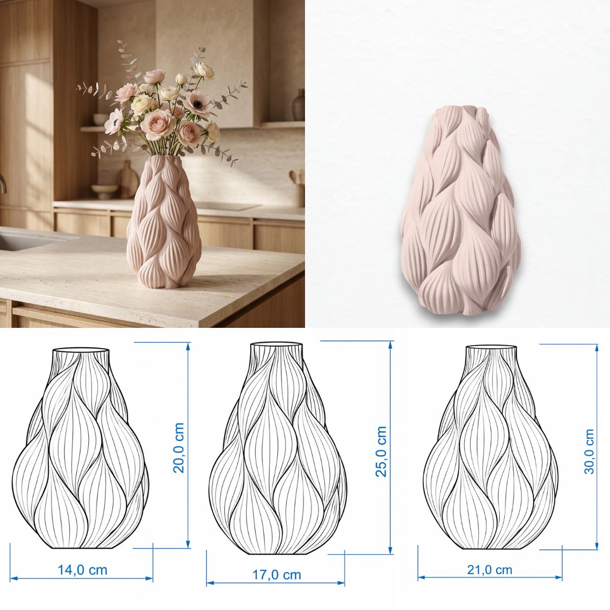 Bubble vaas Collectie   20, 25 en 30 cm vanaf