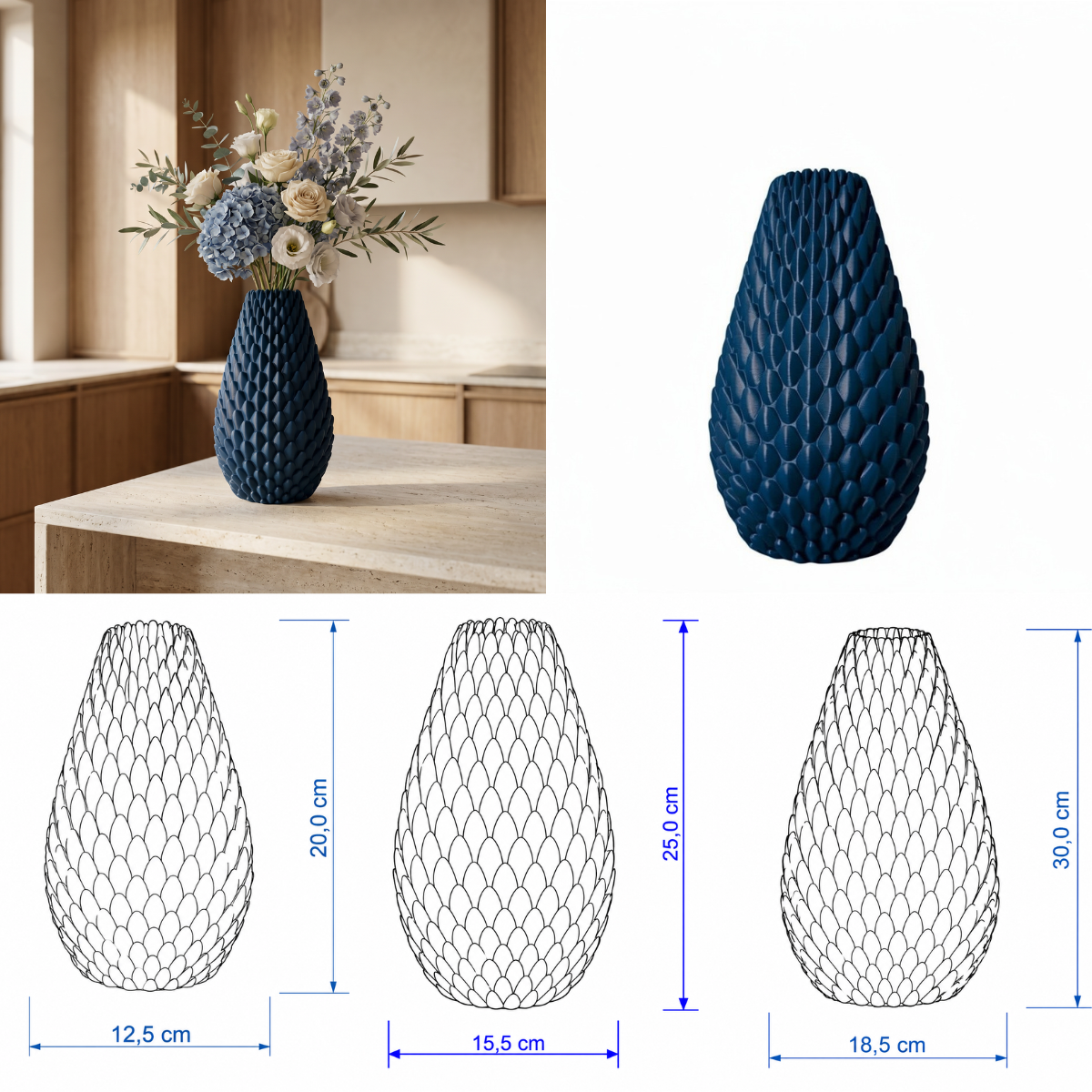 Dragon Egg vaas Collectie 20,25 en 30 cm vanaf