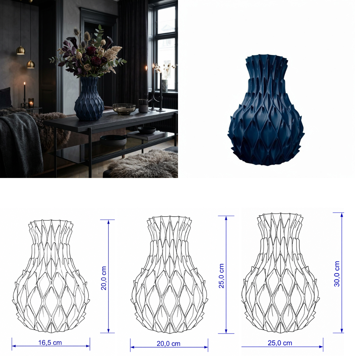 Predathorn vaas Collectie 20 ,25 en 30 cm vanaf