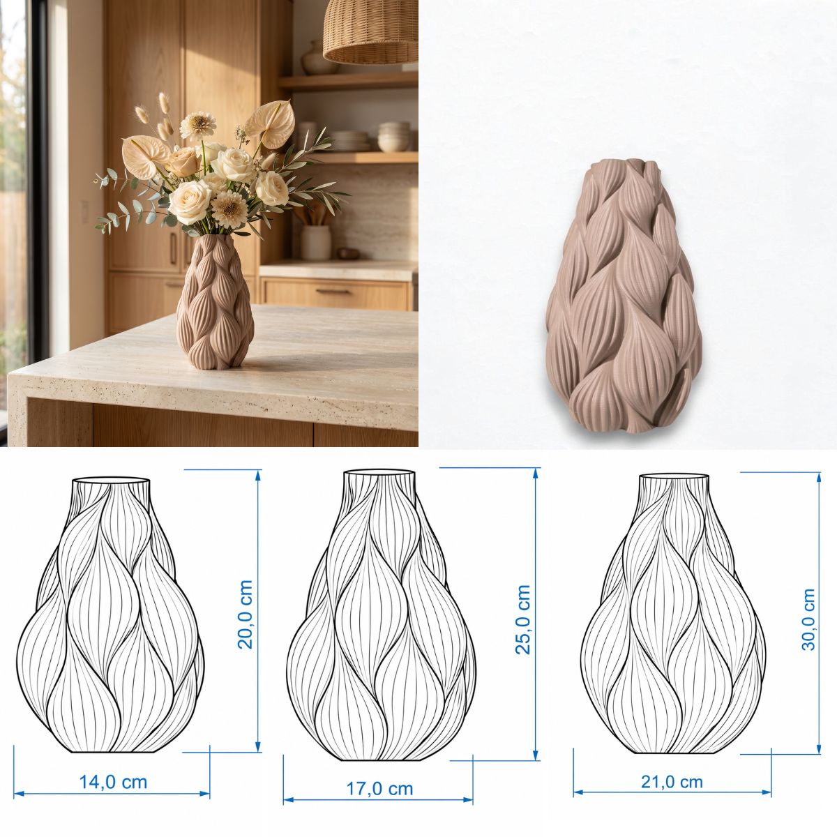 Bubble vaas Collectie   20, 25 en 30 cm vanaf