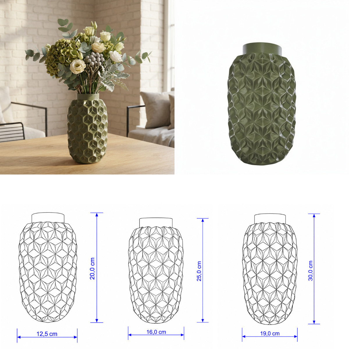 Prismavaas Collectie 20 ,25 en 30 cm vanaf