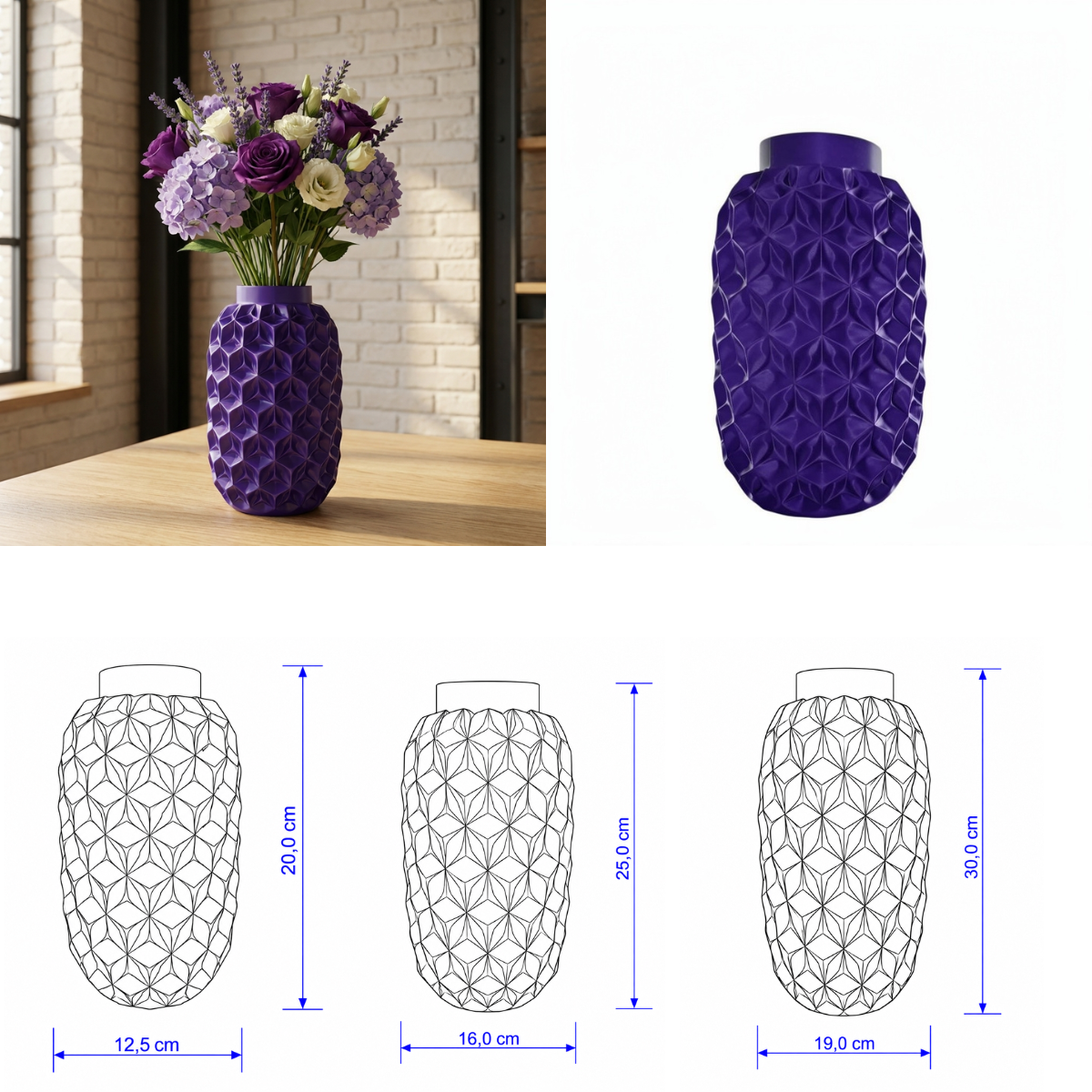 Prismavaas Collectie 20 ,25 en 30 cm vanaf