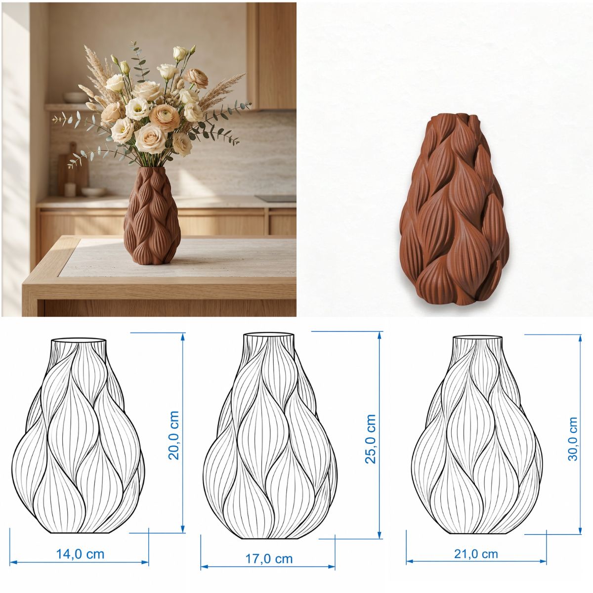 Bubble vaas Collectie   20, 25 en 30 cm vanaf