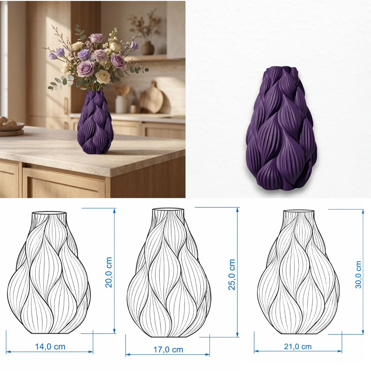 Bubble vaas Collectie   20, 25 en 30 cm vanaf