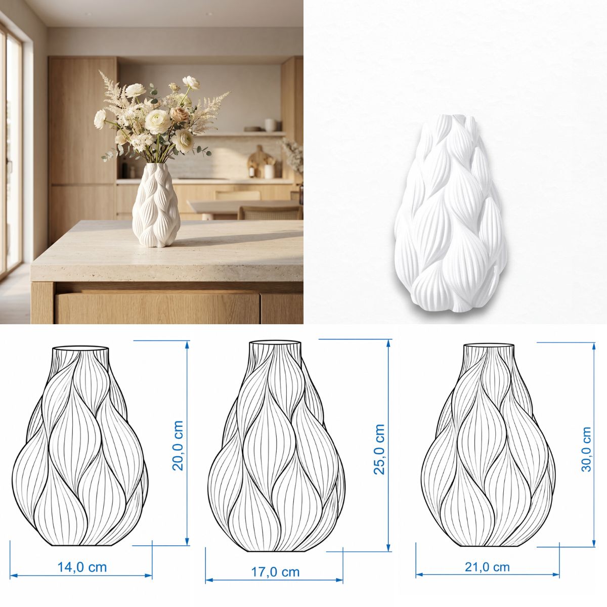 Bubble vaas Collectie   20, 25 en 30 cm vanaf