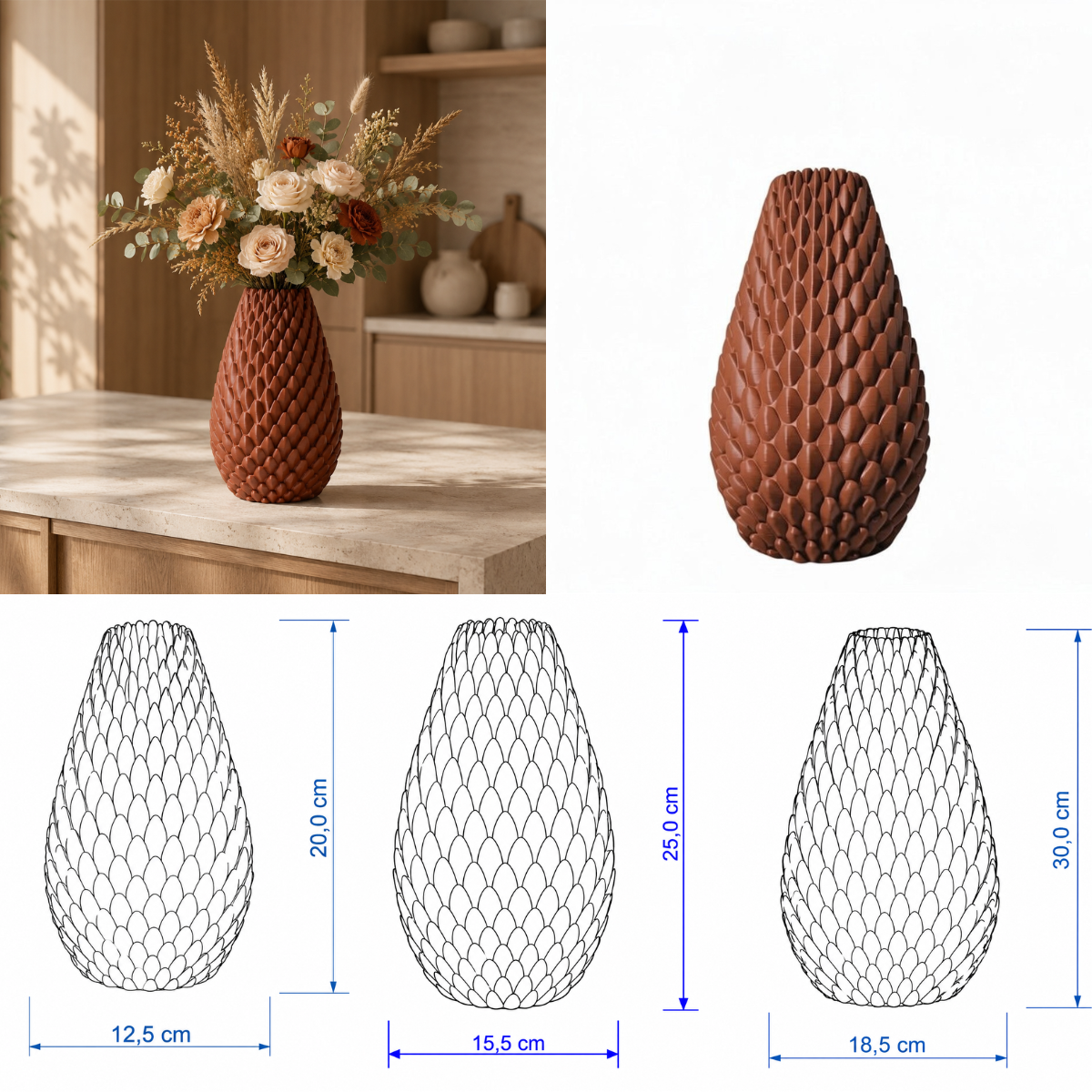 Dragon Egg vaas Collectie 20,25 en 30 cm vanaf