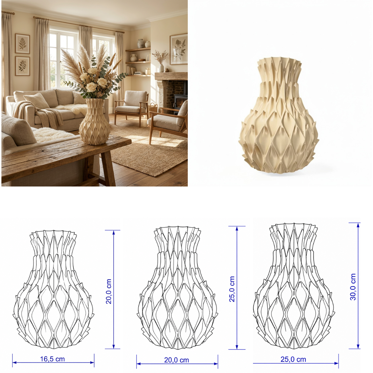 Predathorn vaas Collectie 20 ,25 en 30 cm vanaf