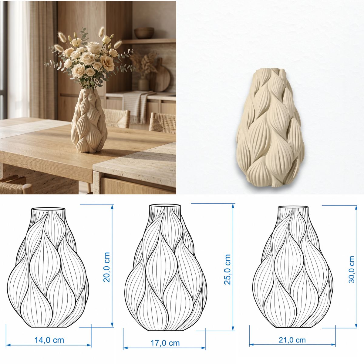 Bubble vaas Collectie   20, 25 en 30 cm vanaf