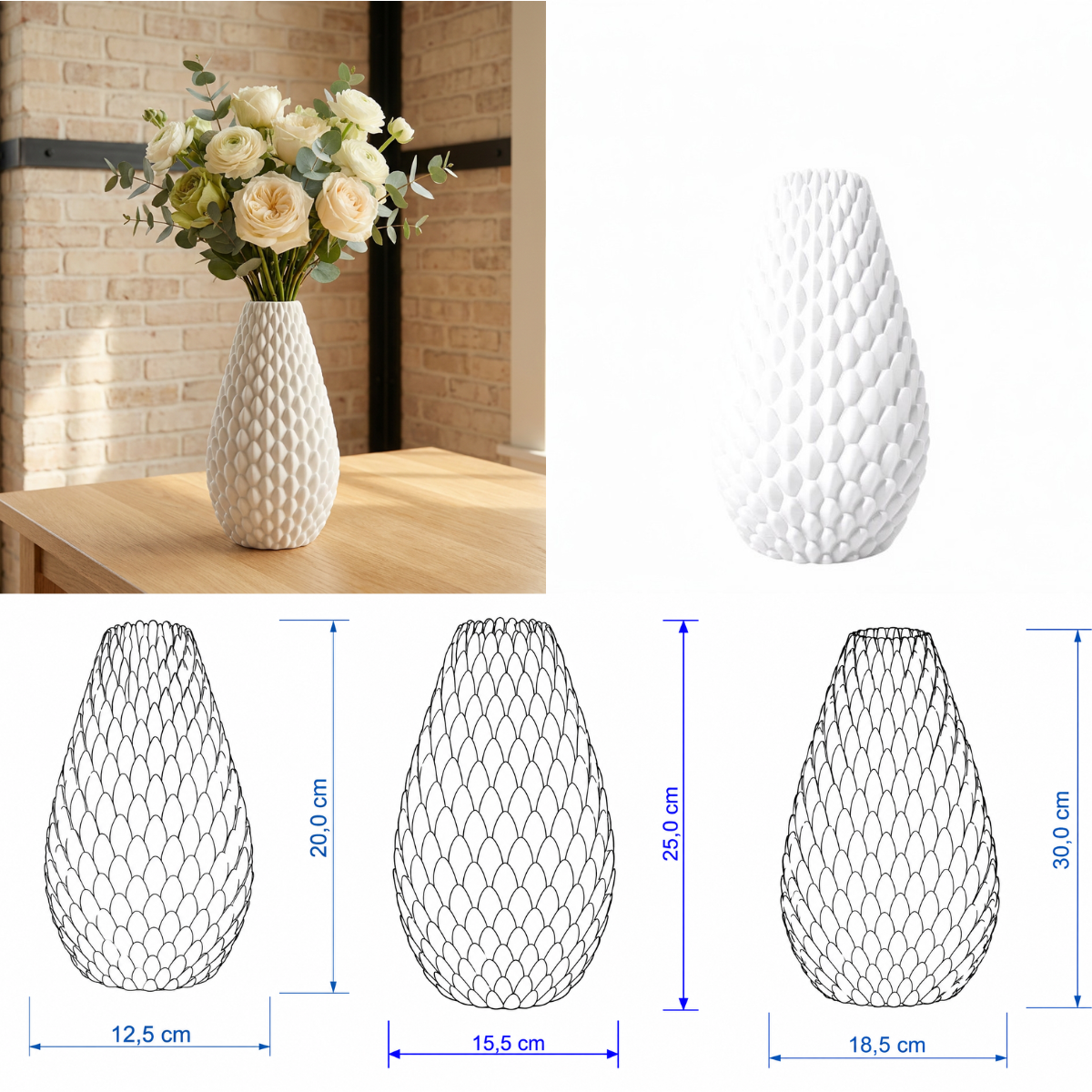 Dragon Egg vaas Collectie 20,25 en 30 cm vanaf