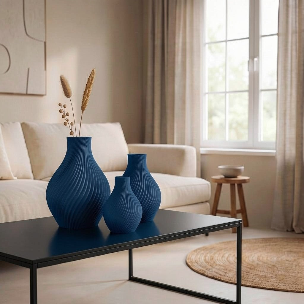 Curvio Set van 3 -Small – Exclusieve Japandi Designvazen & Moderne Eyecatcher
