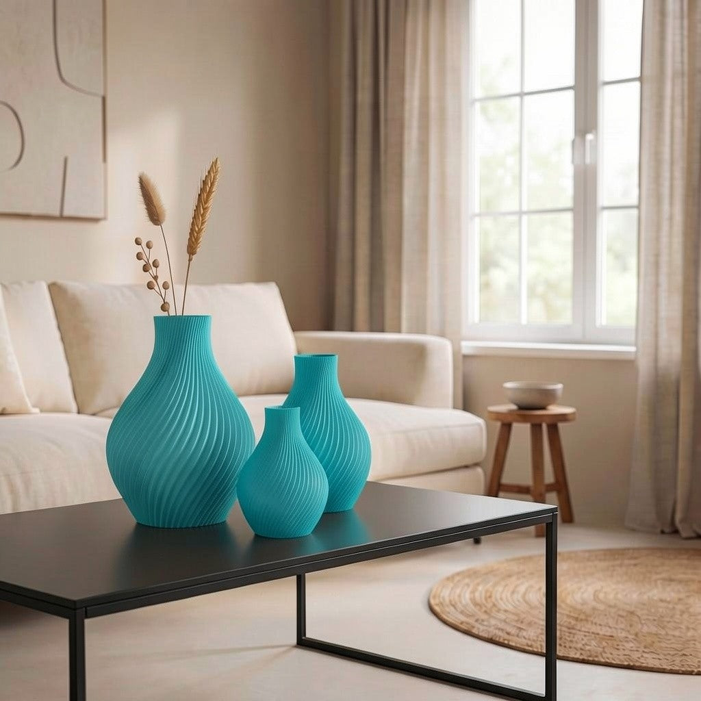 Curvio Set van 3 -Small – Exclusieve Japandi Designvazen & Moderne Eyecatcher