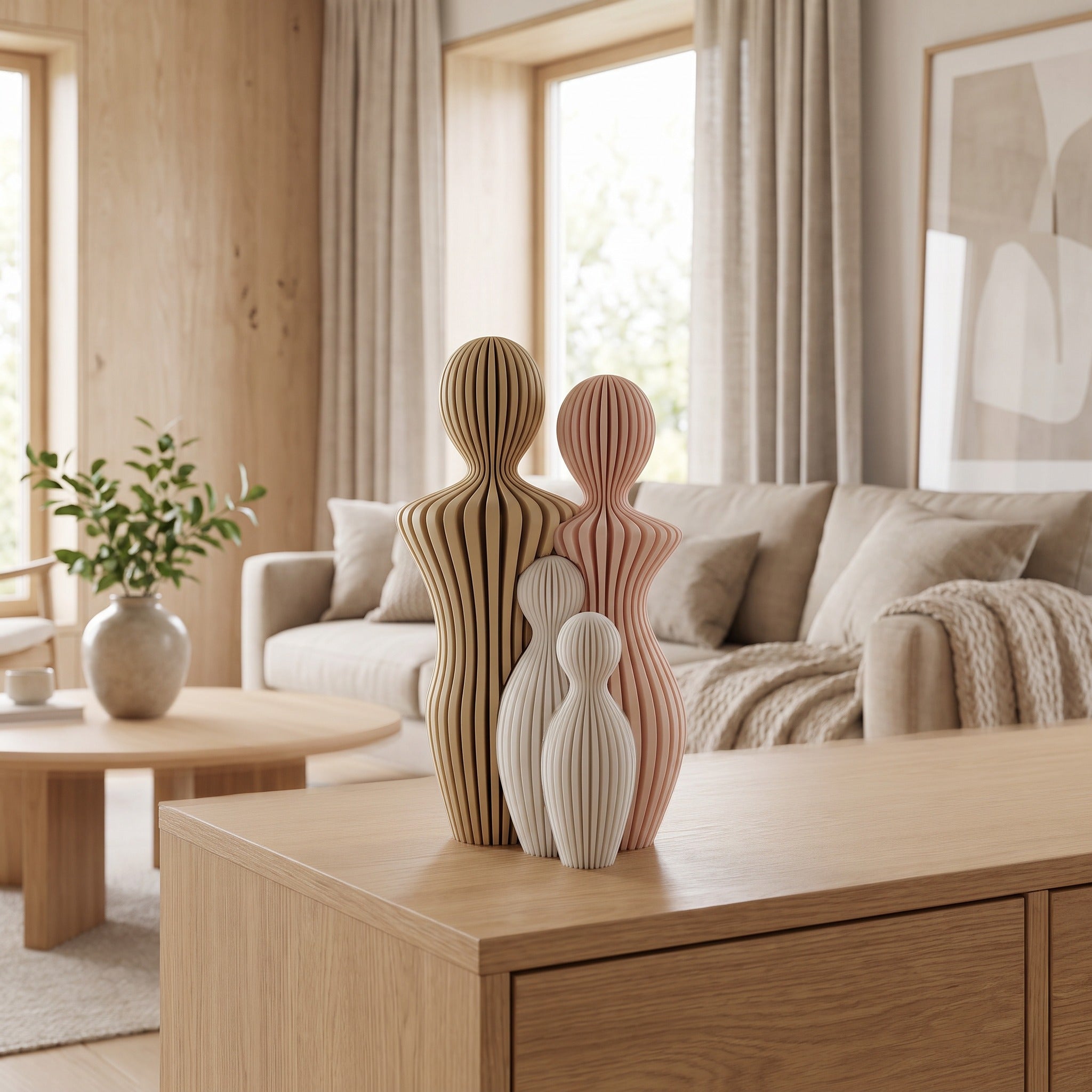 Familie beeldjes gezin met kinderen Desert Elegance