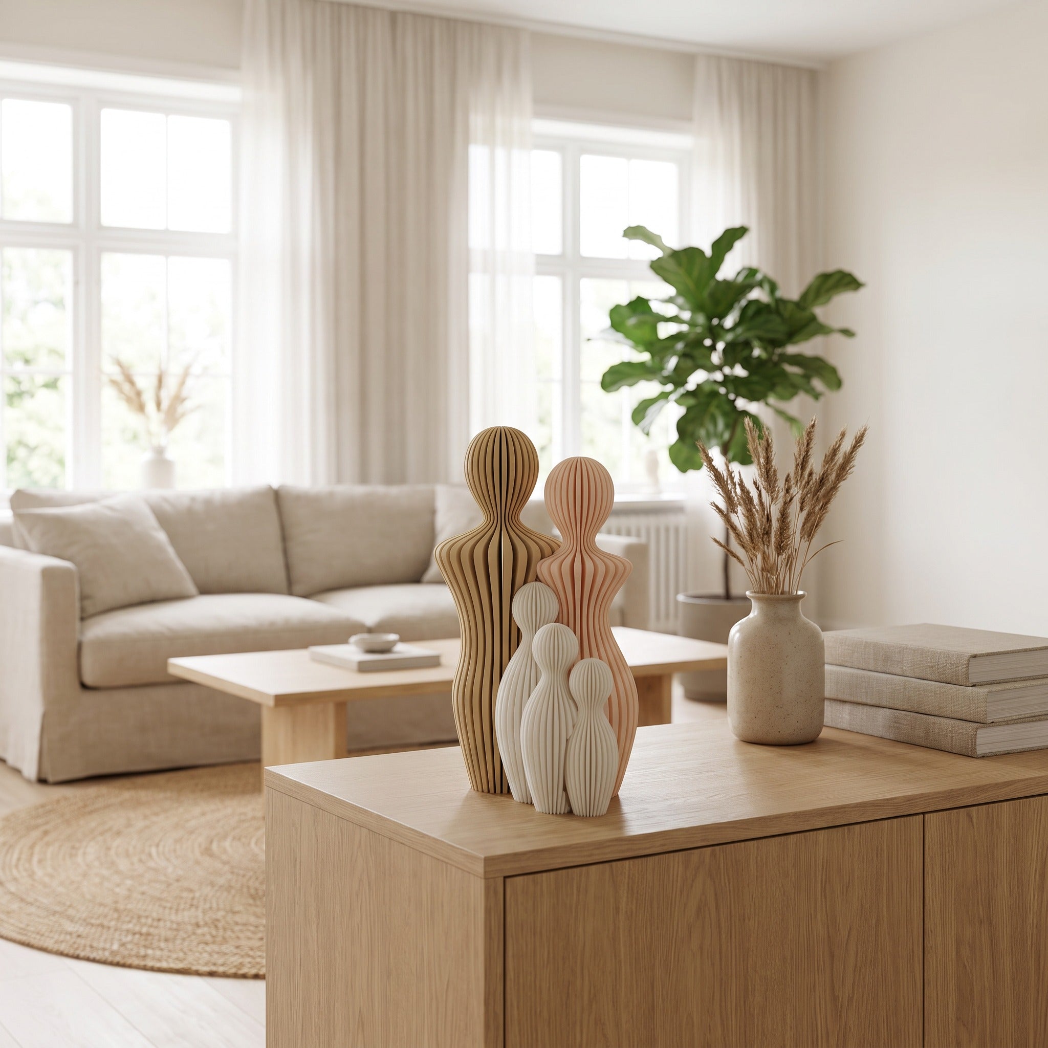 Familie beeldjes gezin met kinderen Desert Elegance