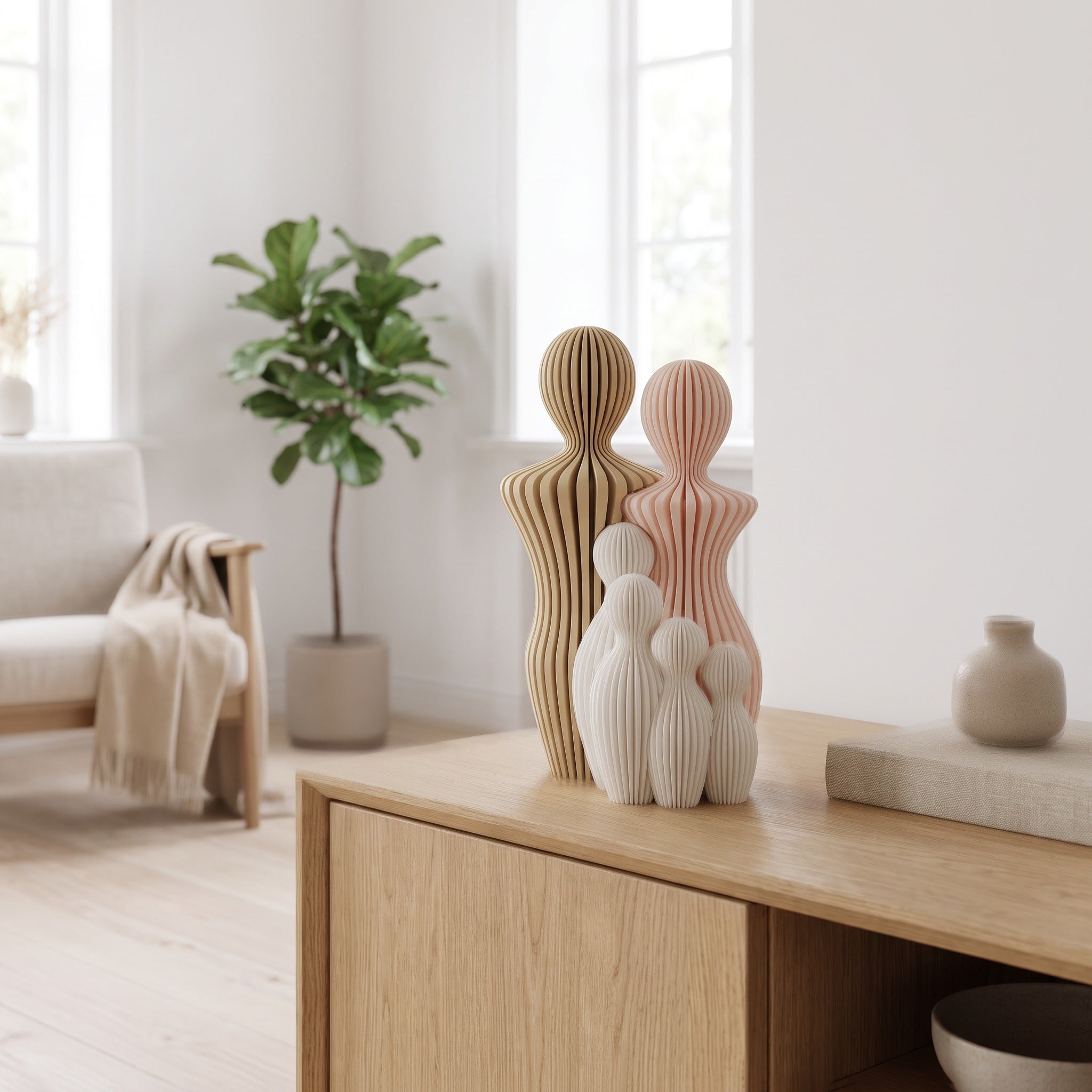 Familie beeldjes gezin met kinderen Desert Elegance