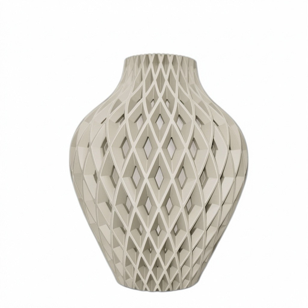 Diamora Vaas — Luxe Design Vaas met Diamantpatroon