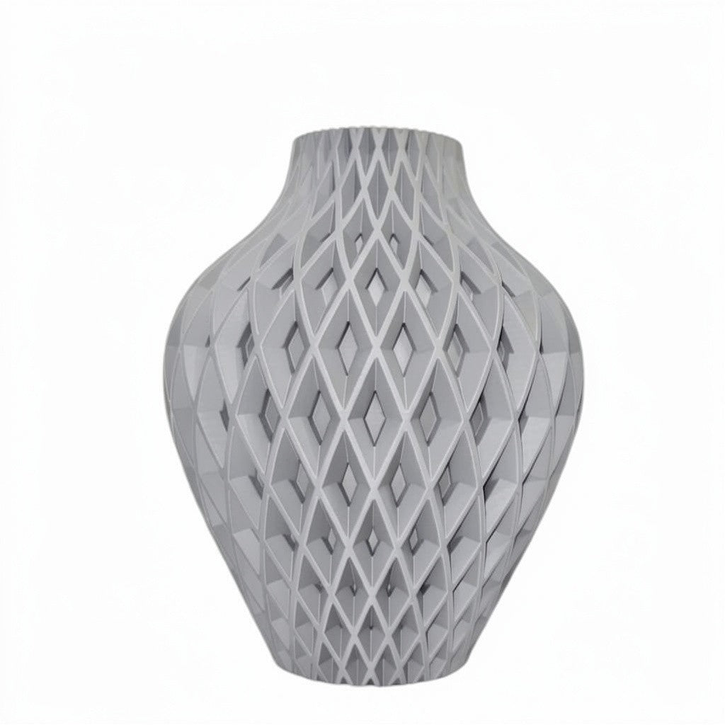 Diamora Vaas — Luxe Design Vaas met Diamantpatroon