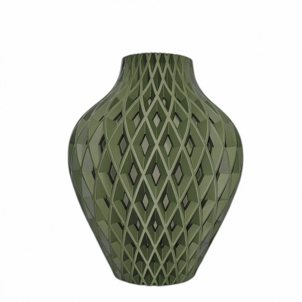 Diamora Vaas — Luxe Design Vaas met Diamantpatroon