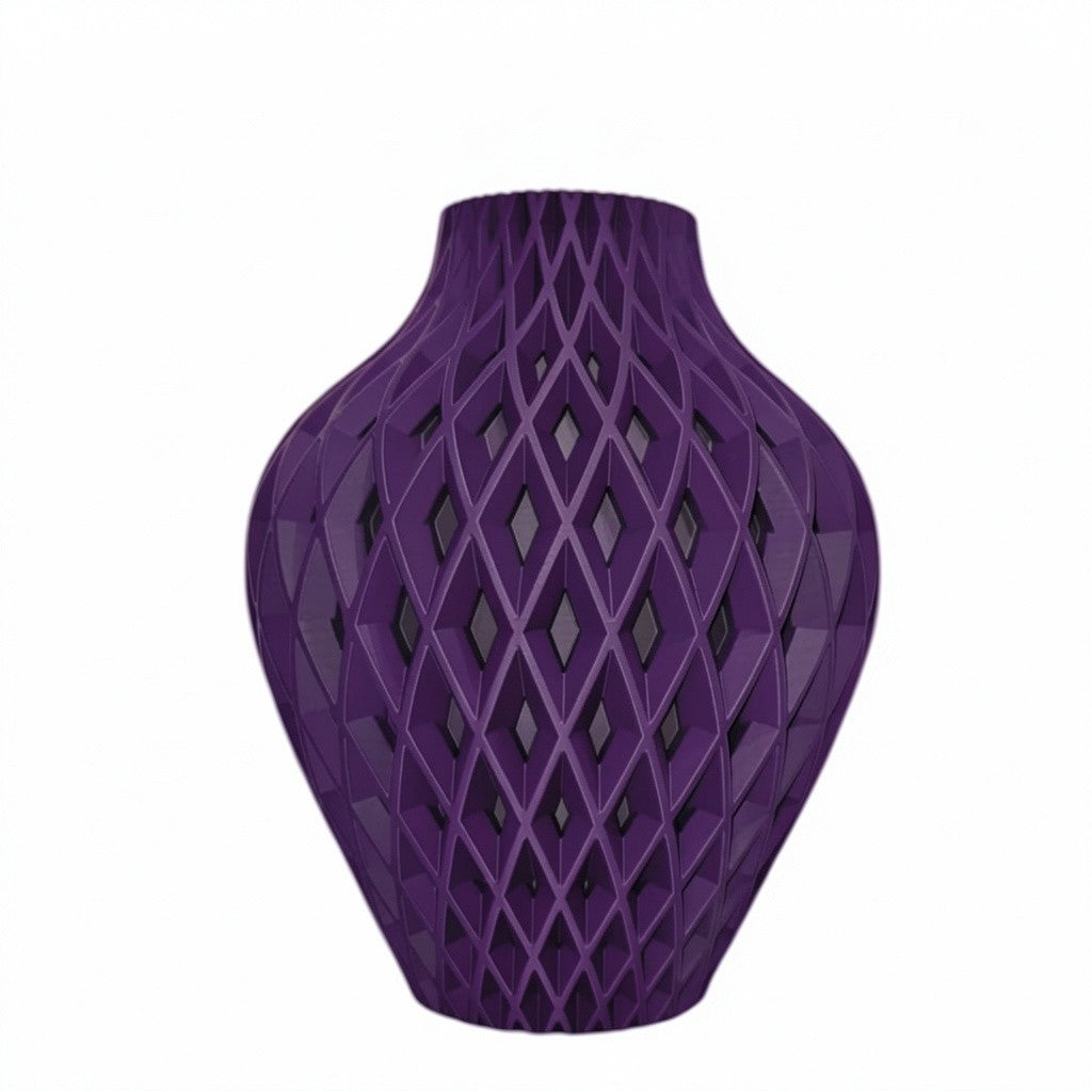 Diamora Vaas — Luxe Design Vaas met Diamantpatroon