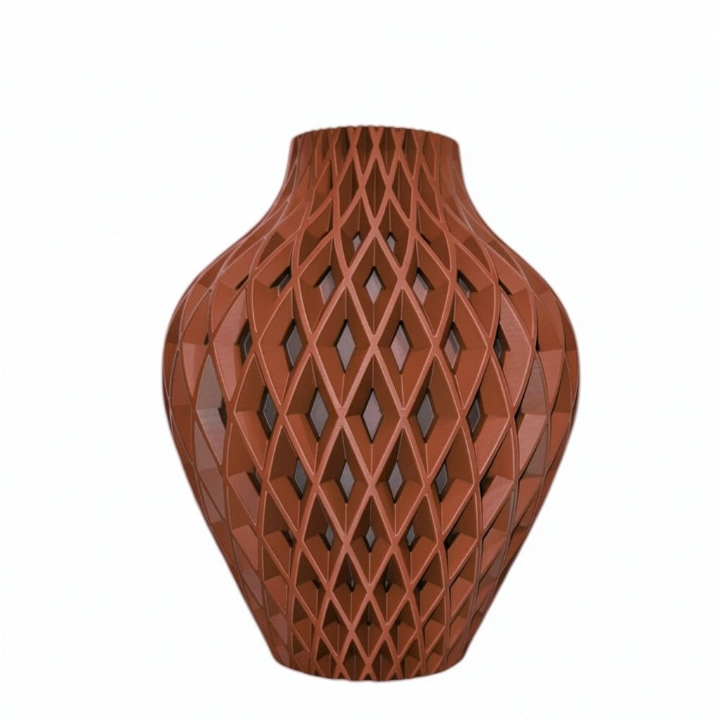 Diamora Vaas — Luxe Design Vaas met Diamantpatroon