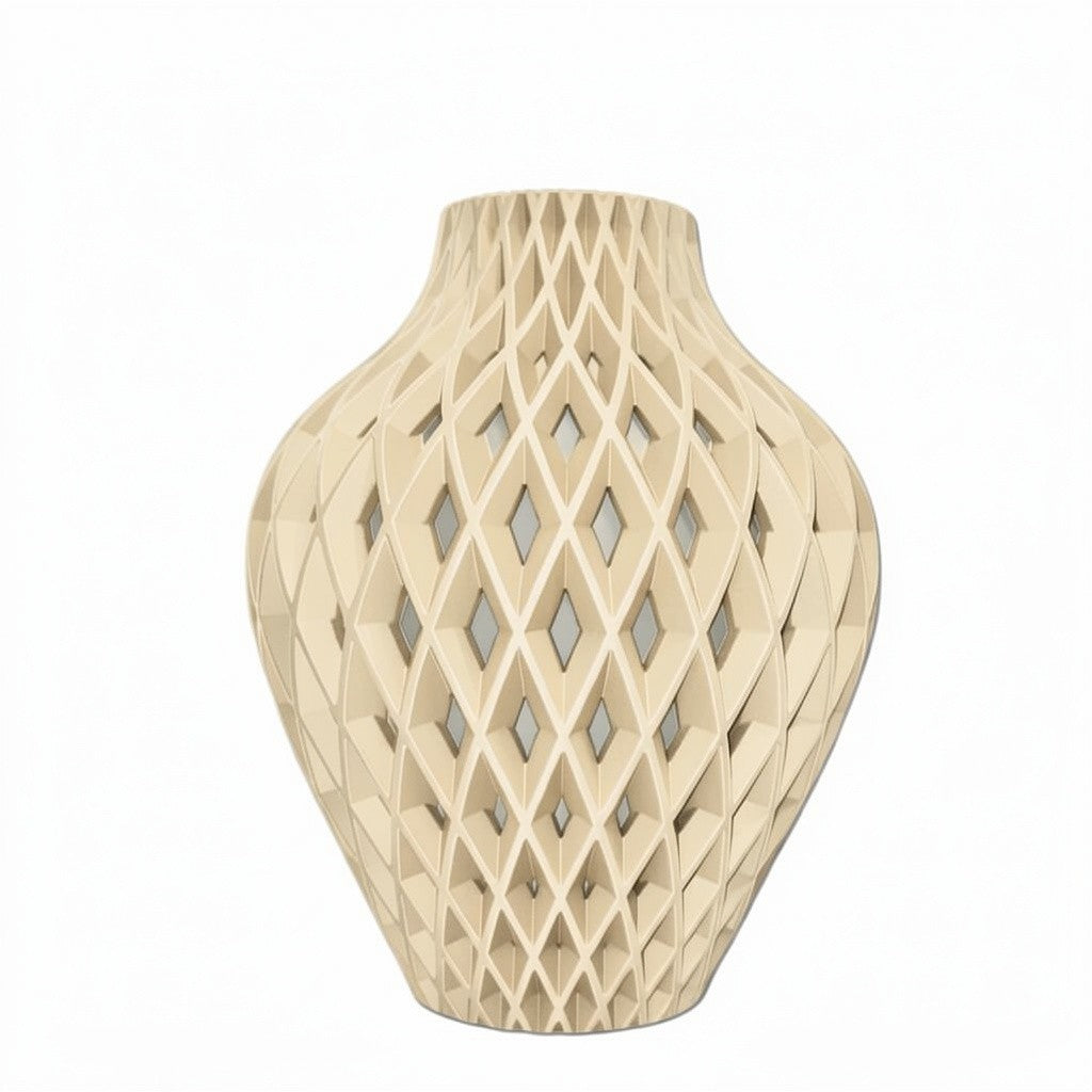 Diamora Vaas — Luxe Design Vaas met Diamantpatroon