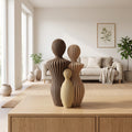 Familie beeldjes gezin met kinderen Earth Tones