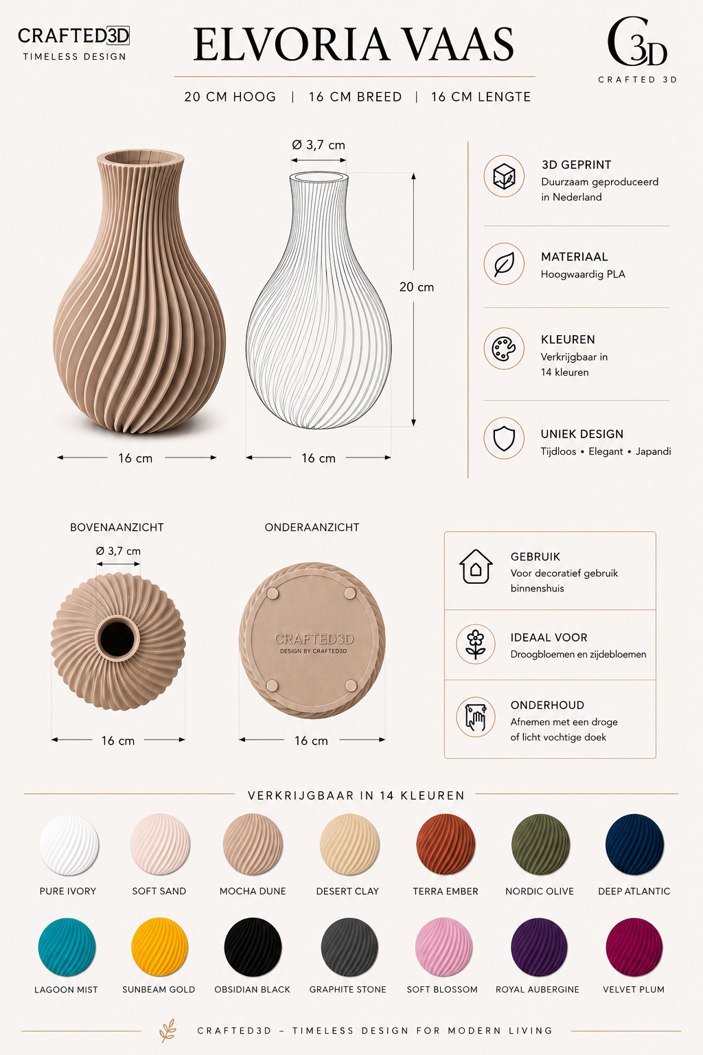 Elvoria Vaas — Exclusieve Design Vaas & Moderne Eyecatcher