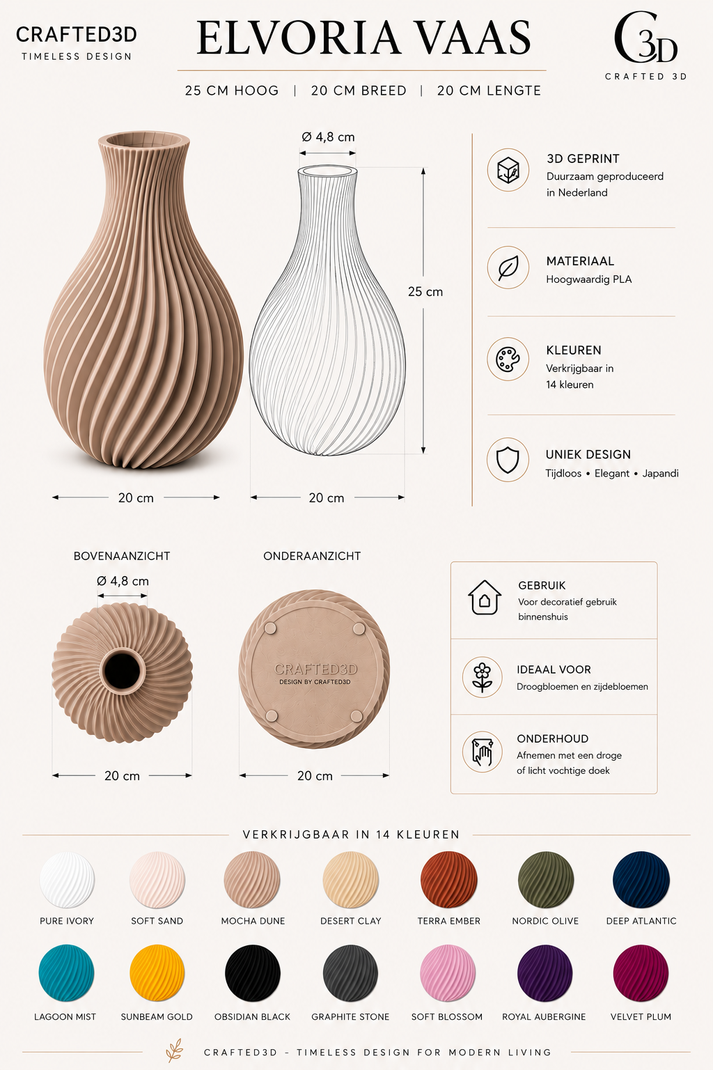 Elvoria Vaas — Exclusieve Design Vaas & Moderne Eyecatcher