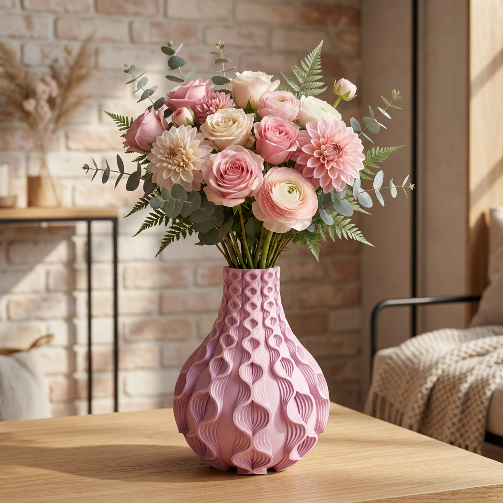 Floria vaas roze