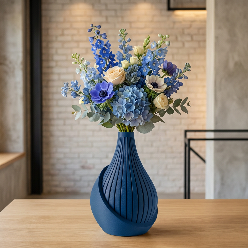 Helixa vaas blauw