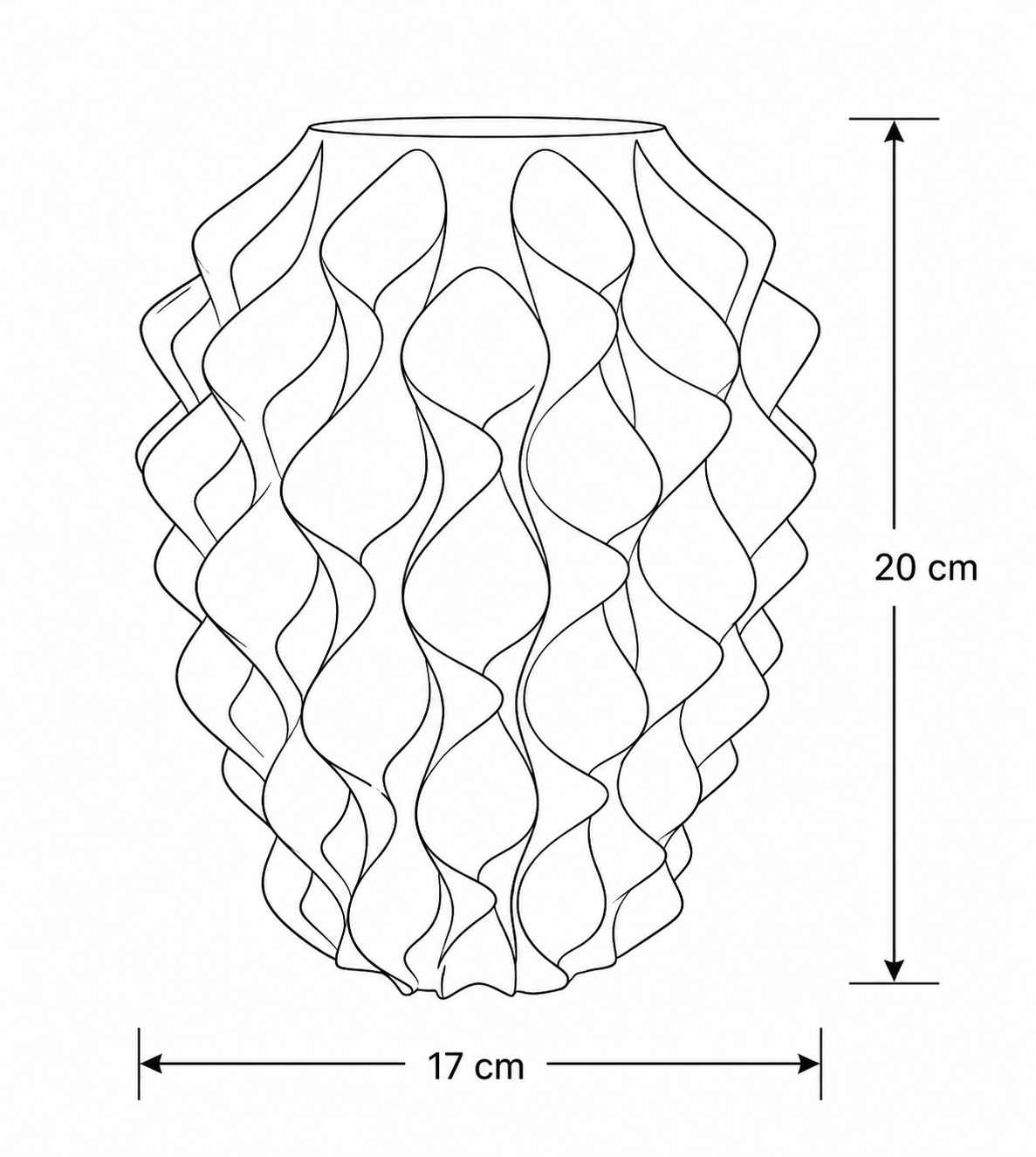 Rivora vaas zon geel