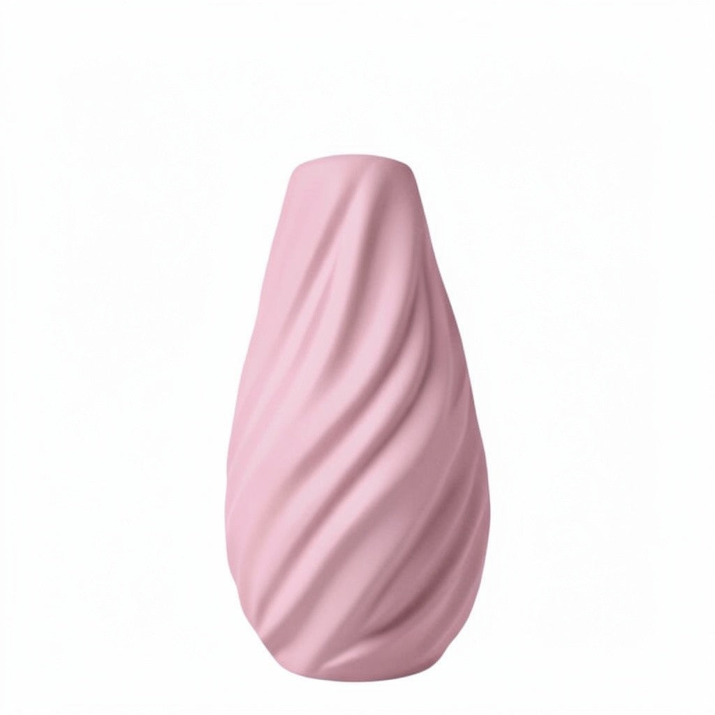 Spiraal vaas  roze