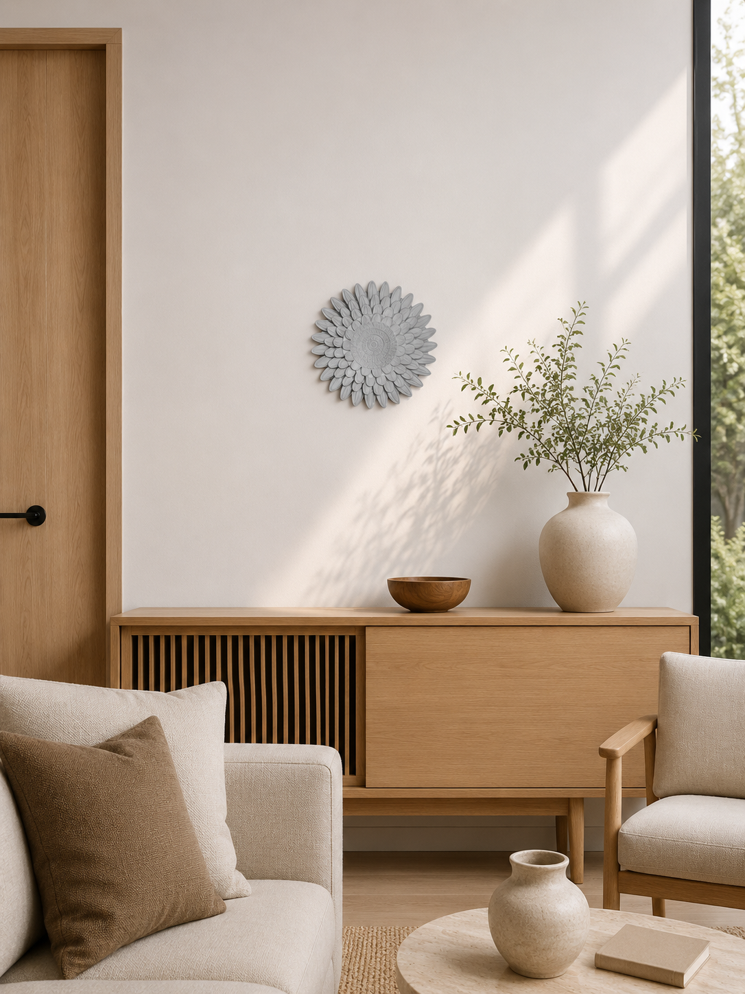 Zonnebloem Wanddecoratie 25 cm — Moderne Eyecatcher voor je Interieur