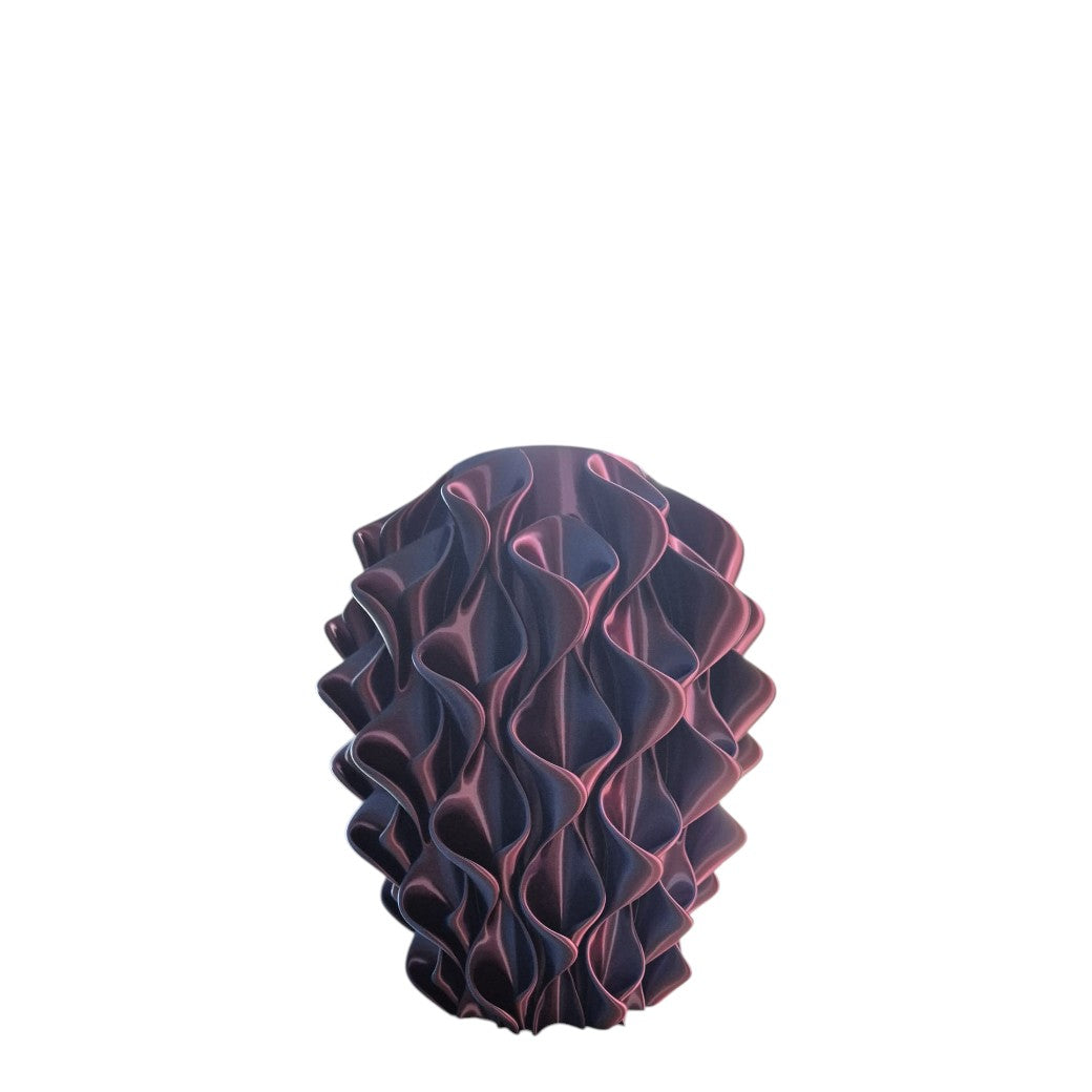 Rivora vaas blauw/rood parelmoer effect