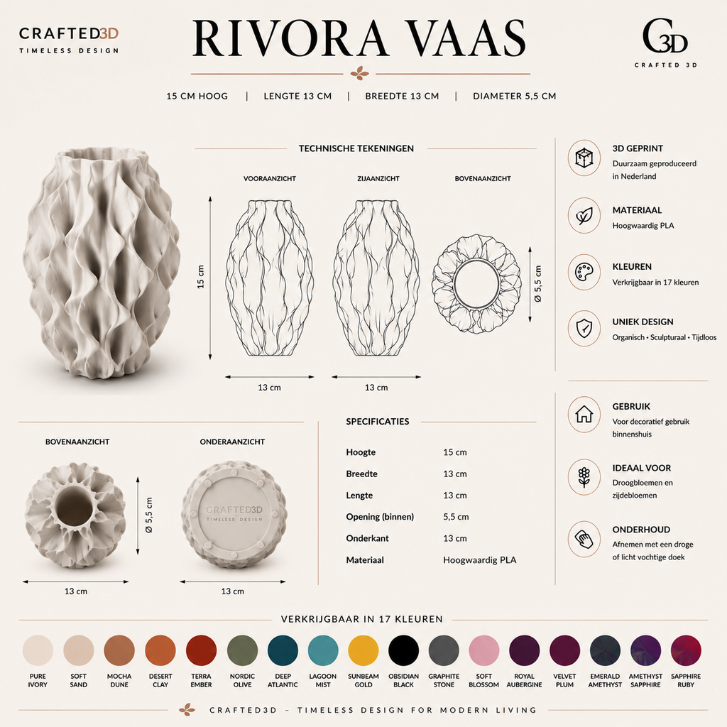 Rivora Vaas — Exclusieve Design Vaas & Moderne Eyecatcher