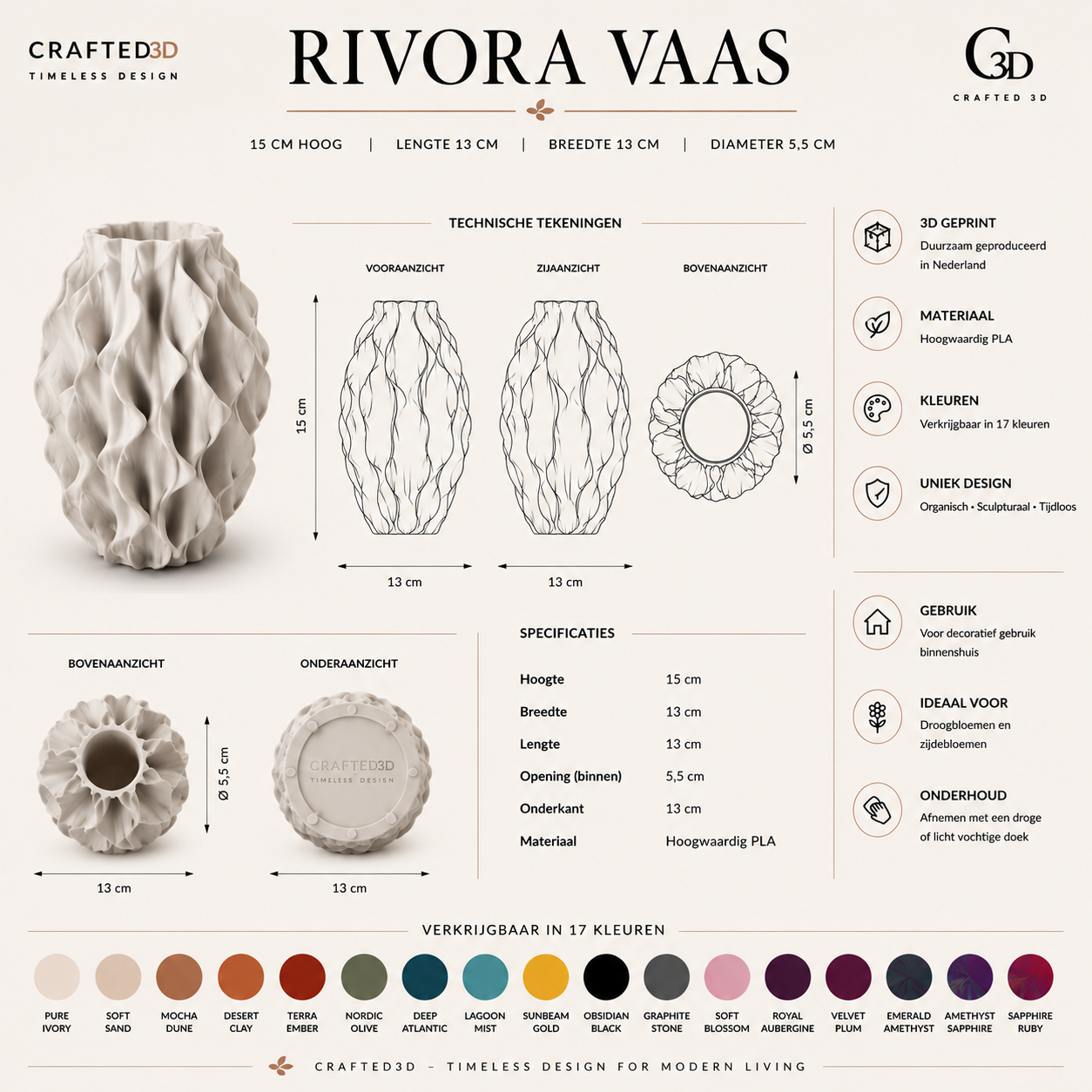 Rivora Vaas — Exclusieve Design Vaas & Moderne Eyecatcher