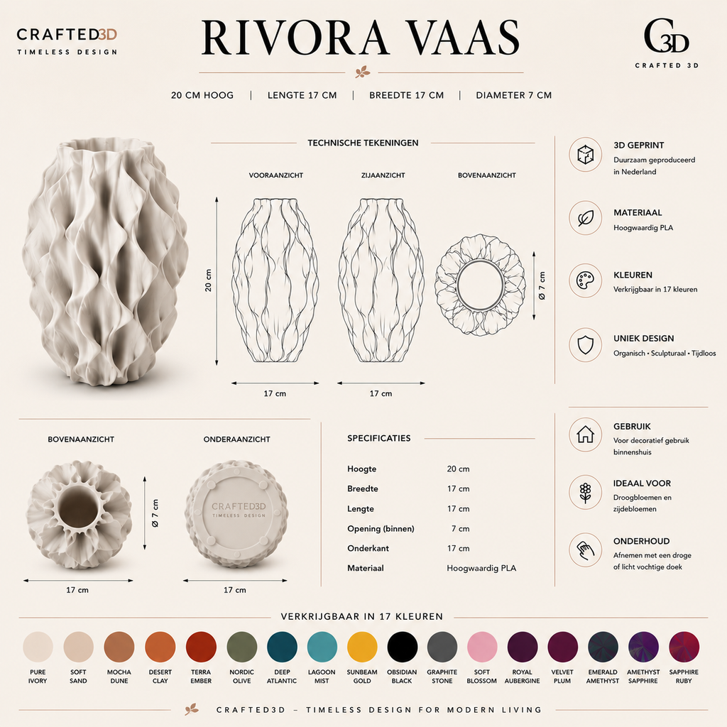Rivora Vaas — Exclusieve Design Vaas & Moderne Eyecatcher