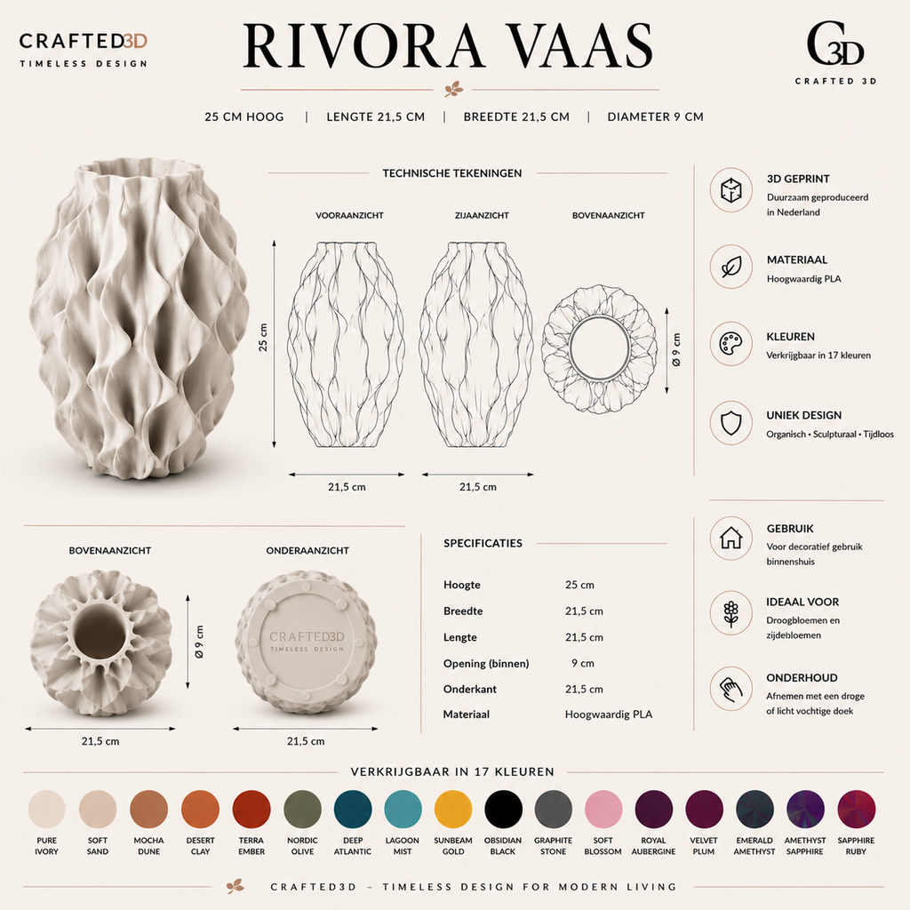 Rivora Vaas — Exclusieve Design Vaas & Moderne Eyecatcher