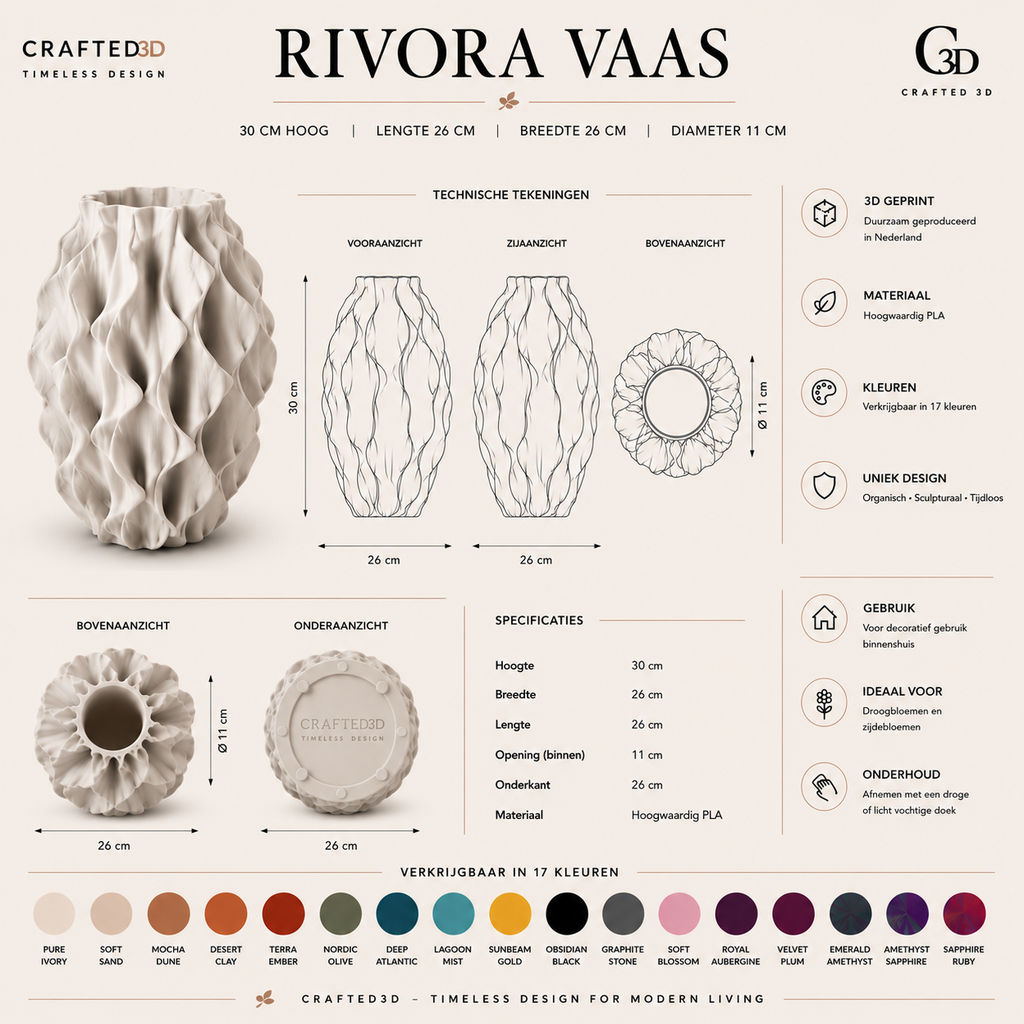 Rivora Vaas — Exclusieve Design Vaas & Moderne Eyecatcher
