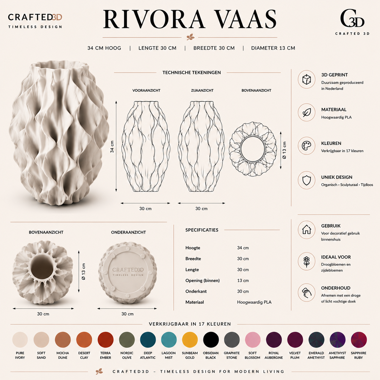Rivora Vaas — Exclusieve Design Vaas & Moderne Eyecatcher