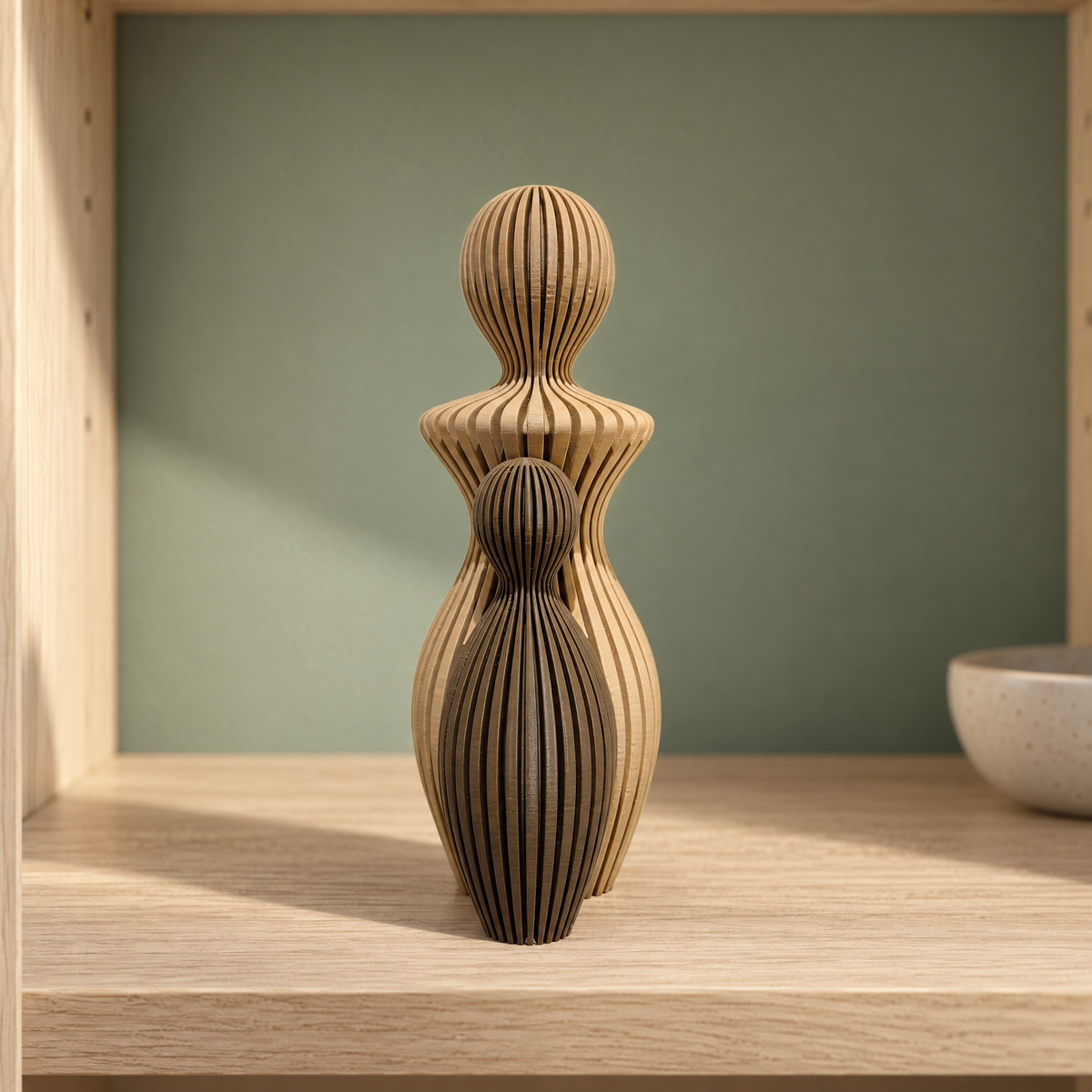 Familiebeeldje moeder met 1-4 kinderen 18/25 cm | Crafted3D