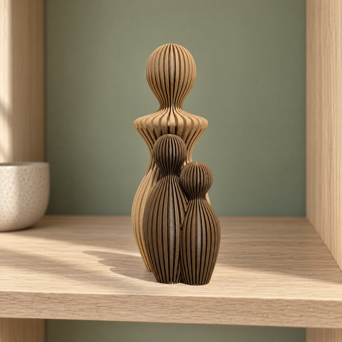 Familiebeeldje moeder met 1-4 kinderen 18/25 cm | Crafted3D