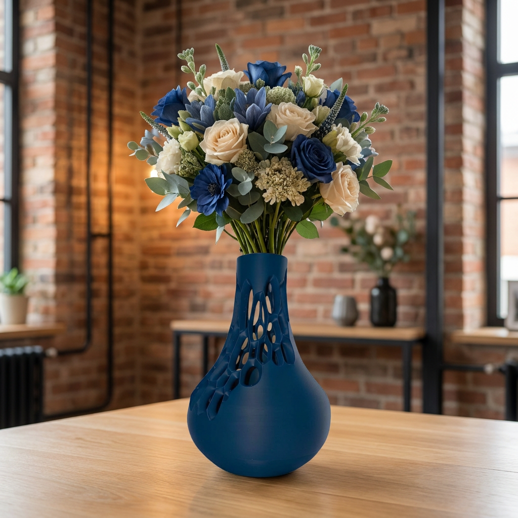 Nectra vaas blauw
