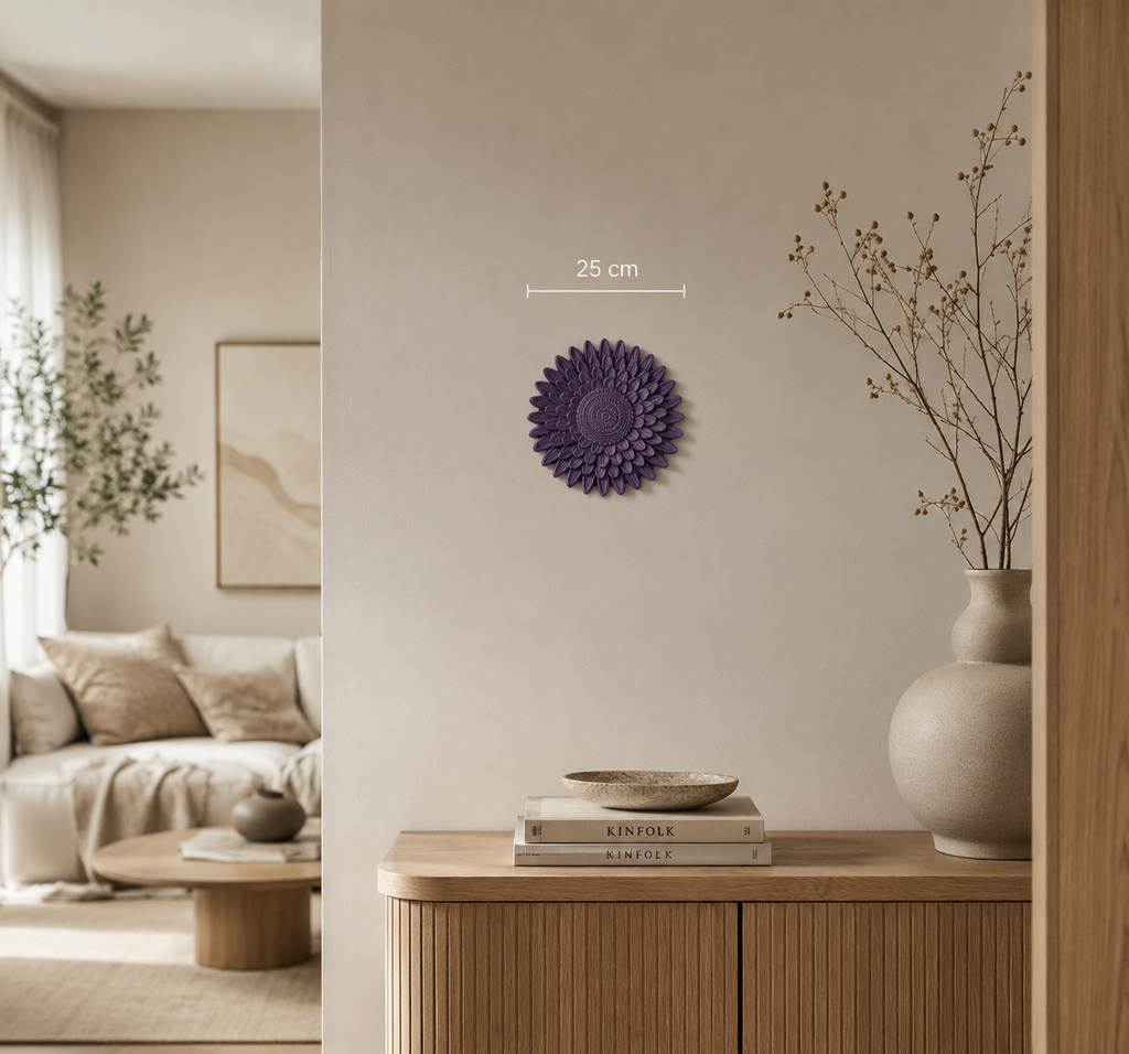 Zonnebloem Wanddecoratie 25 cm — Moderne Eyecatcher voor je Interieur