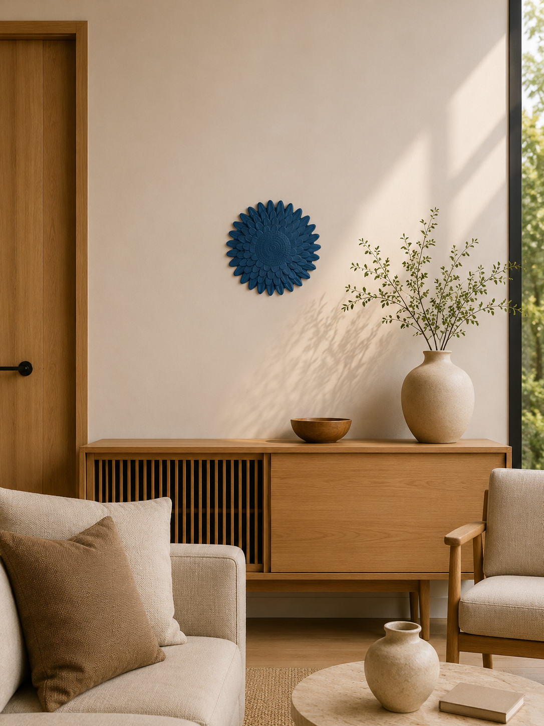 Zonnebloem Wanddecoratie 25 cm — Moderne Eyecatcher voor je Interieur