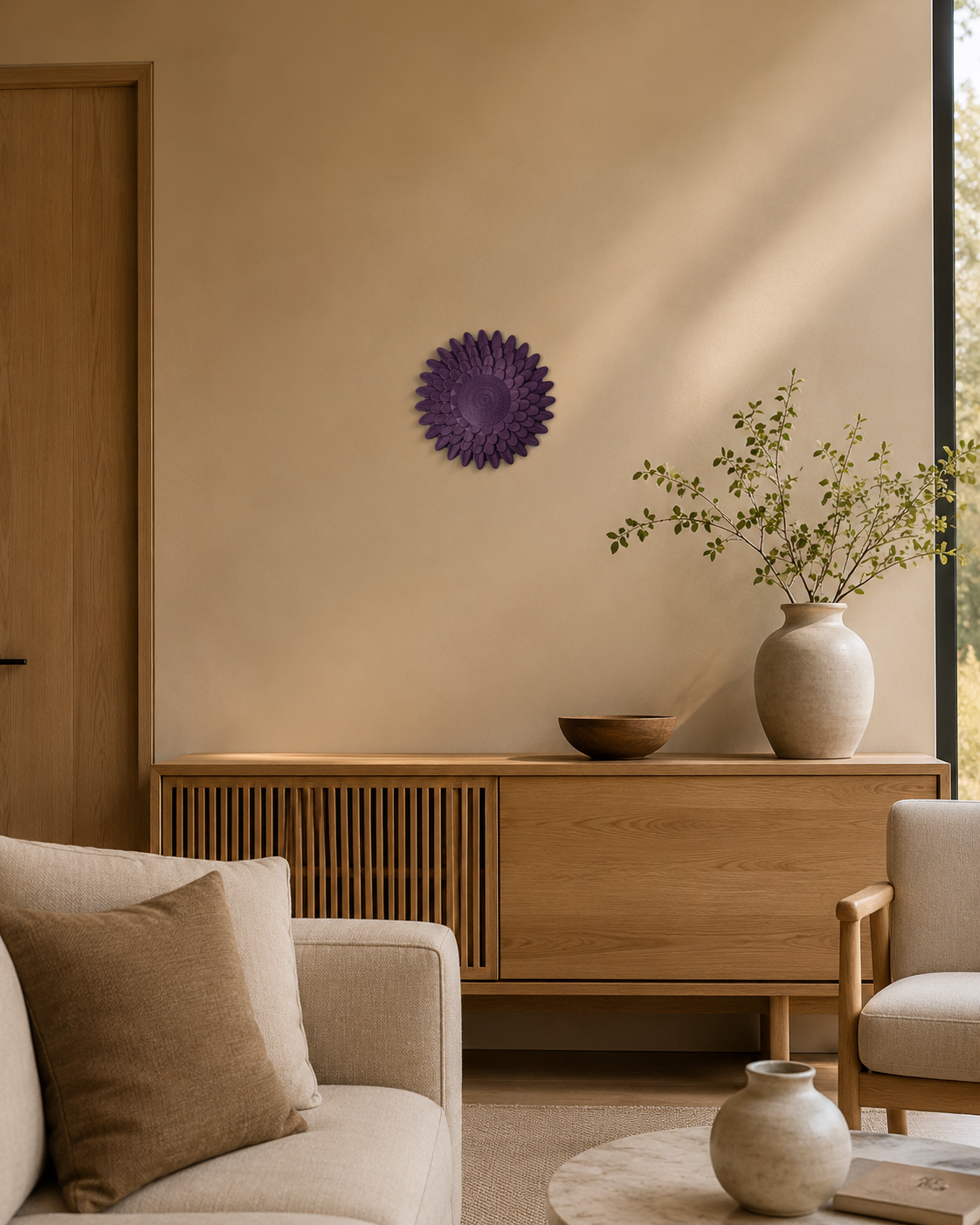 Zonnebloem Wanddecoratie 25 cm — Moderne Eyecatcher voor je Interieur